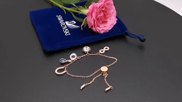 Высококачественный Модный Браслет с Подвесками Swarovski