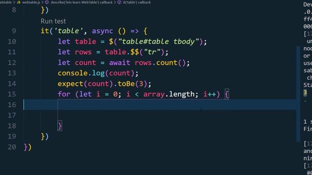 Web Table | Protractor webtable Tutorial | LetCode