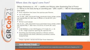 GRCon21 - Passive bistatic RADAR using spaceborne Sentinel1 non-cooperative source...