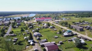 Село Усть-Нем в Республике Коми.Российская глубинка.Съёмки с квадрокоптера.