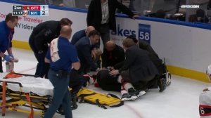 Erik Brannstrom Stretchered Off Ice After Taking Hit From Cal Clutterbuck