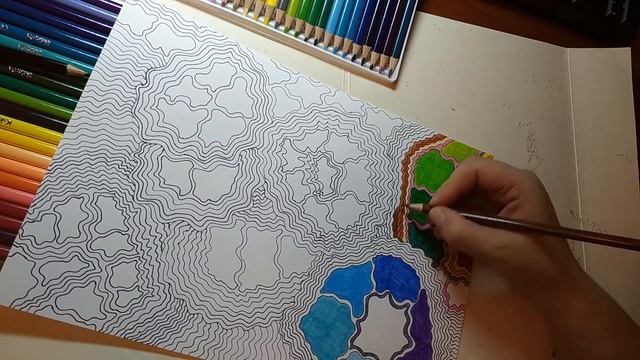 Обзор набора цветных карандашей Kores 50 штук Рисую в стиле дудлинг ВЛОГ 35 смотреть онлайн