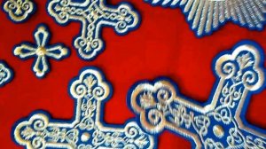 Набор крестов иерейский КОСТРОМА синий с серебром