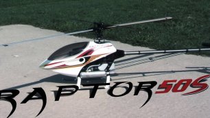 Запуск калийного двигателя вертолета Raptor 50
