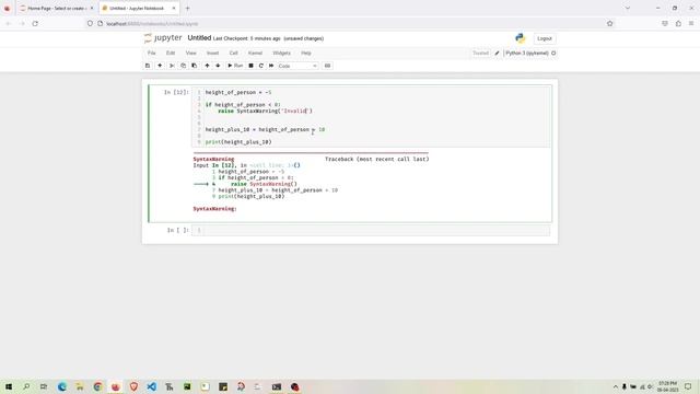 Python Debugging using Exceptions