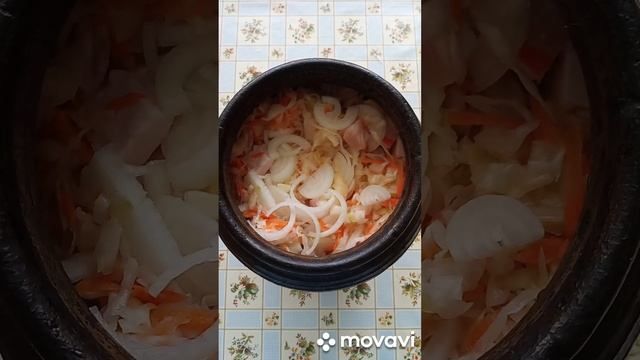 Тушеная квашенная капуста со свининой!