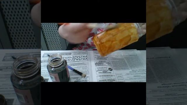 Декор кофейной банки чайными пакетиками и морилкой.. смотреть онлайн