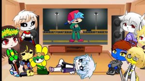 Undertale reacts to FNF PLAYTIME BUT EVERY TURN A NEW CHARACTER SINGS IT - FRIDAY NIGHT FUNKIN