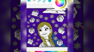 Раскраска Анна и Ельза. С новым годом. Раскраски с подарками. Раскраска с снежинками.