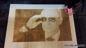 Лазерная гравировка фотография по фанере