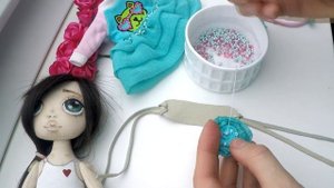 Украшение на голову для текстильной куклы за 20 минут