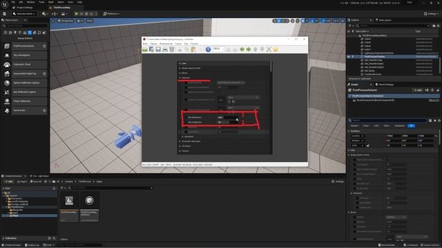Отключение Auto-Exposure. А так же регулирование PostProcessом (UE 4-5, UE 5.1)