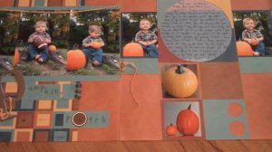 Scrapbooking Ideas: Fall Pumpkin Patch Photos Scrapbook Layout