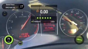Разгон 0-100 /ч  Audi A4 B6. Замер скорости после чип-тюнинга Stage2