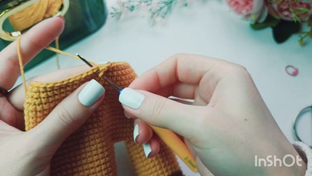 МК вяжем игрушку крючком. Милый жирафик в очках. Этап-2 вяжем тело.