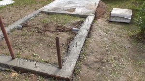 Залил фундамент под сарай. 3.