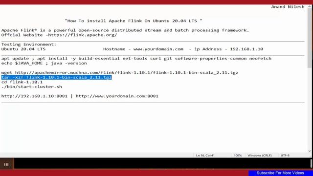 How To install Apache Flink On Ubuntu 20.04 LTS смотреть онлайн