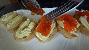 ТОП-4 ЗАКУСКИ с КРАСНОЙ ИКРОЙ на ПРАЗДНИЧНЫЙ СТОЛ. Рецепты на новый год 2021.