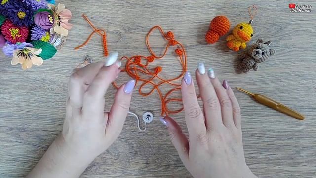 Мастер класс вязаный тигрёнок брелок для ключей