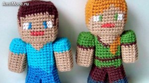 Амигуруми: схема Стив, Алекс и Зомби из Майнкрафта. Игрушки вязаные крючком - Free crochet patterns