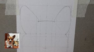 Как нарисовать собаку породы Корги Вельш карандашом. Построение (07.03.2019)