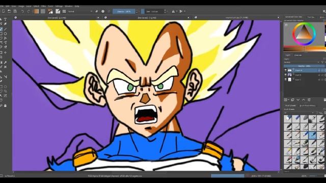 HUION Kamvas GT 191 Vegeta OFFHEAD FANART By DARKSAIYANLORD смотреть онлайн
