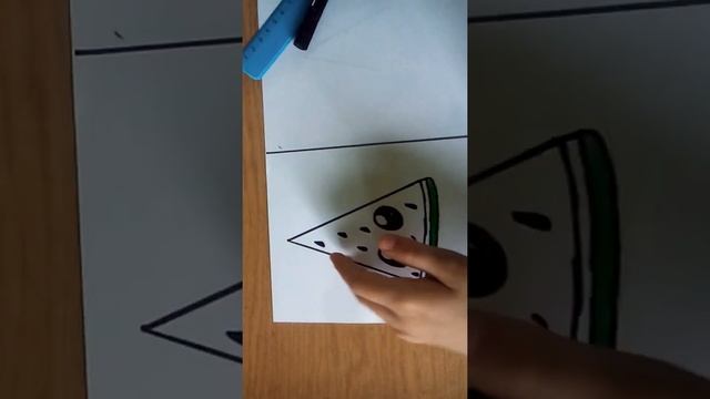 Рисуем арбузик с глазками с Настей смотреть онлайн