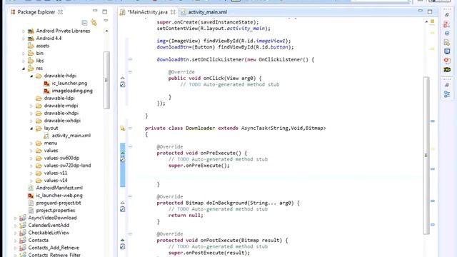 Android Download and Display Image in background Using Async Task смотреть онлайн