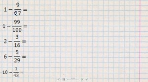 6. Вычитание из натурального числа смешанной дроби