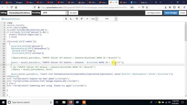 PHP Advance Level Project Base BanglaTutorial- Deposit/Withdraw System Database query