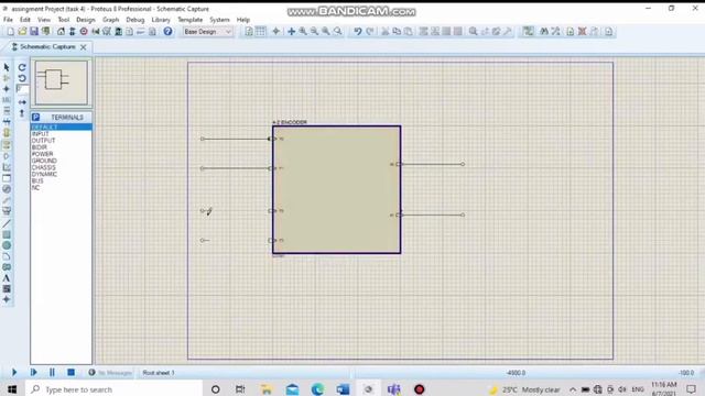 | 4-2 Encoder Circuit Using Subcircuit Mode | Proteus смотреть онлайн