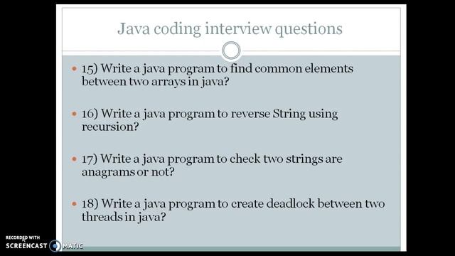 30 java coding interview questions to crack any interview | Learn with Krishna Sandeep