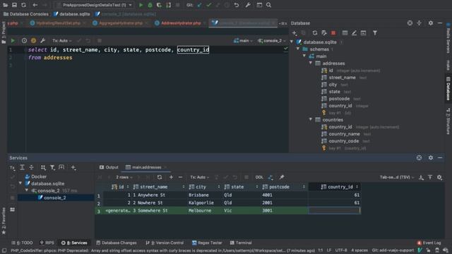 Write SQL Queries in PhpStorm