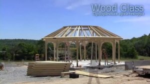 Монтаж садового павильона для дачи с москитными сетками.