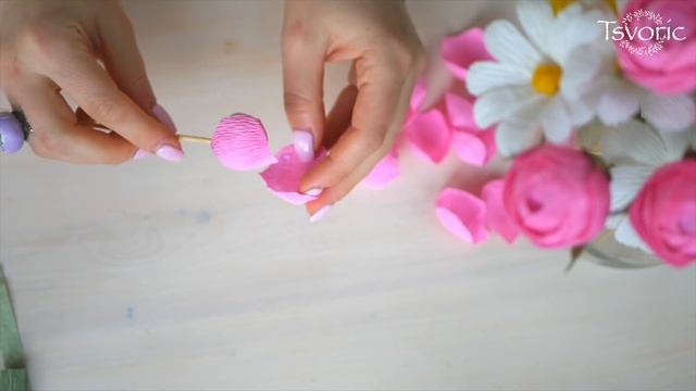 Little paper roses / Маленькие розы из бумаги / DIY Tsvoric смотреть онлайн