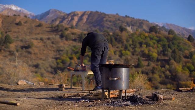 A delicious dish of Uzbek cuisine: KAZAN KEBAB with potatoes смотреть онлайн