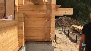 Дом по технологии двойной брус - сборка и монтаж двойного бруса