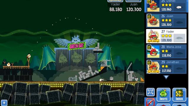 Angry Birds Friends Facebook - Green Day level 5 смотреть онлайн