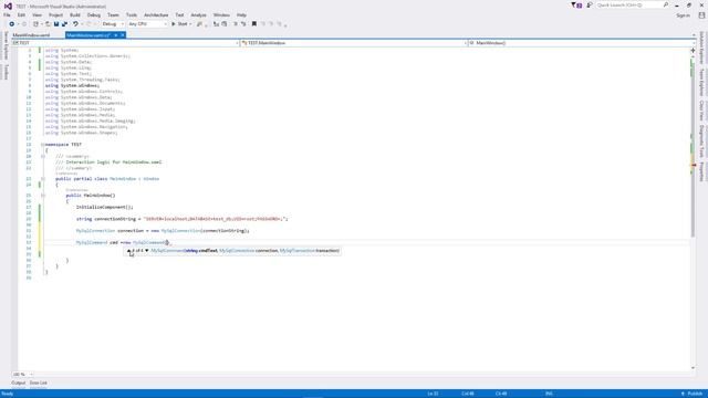 Connecting to a Database C# - WPF and MySql смотреть онлайн