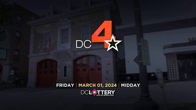 DC LOTTERY Midday 03/01/2024 смотреть онлайн