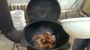 Блюдо в казане Говяжий хвост с картошкой