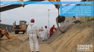 Concrete Canvas (CC) Ditch Lining Installation - Sakhalin, Russia