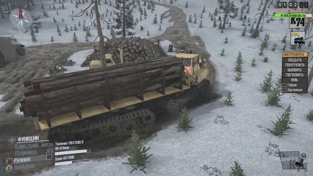 Spintires: MudRunner [ КАРТА: WINTER ] СТРИМ смотреть онлайн