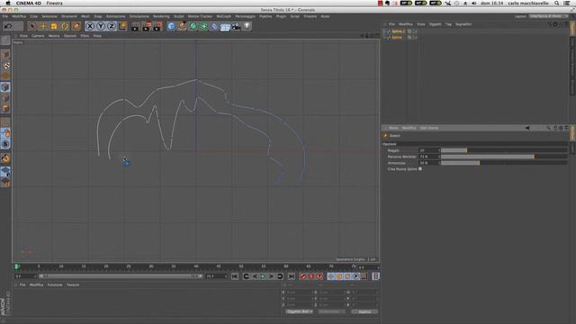 Cinema 4D 0010 : r17 il nuovo sketch spline смотреть онлайн