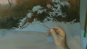 Юрий Клапоух "Зимний вечер" | Работа над картиной