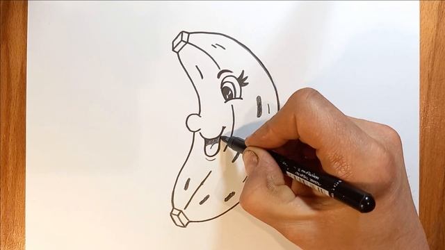 Как нарисовать банан / рисунки для срисовки / how to draw a banana.