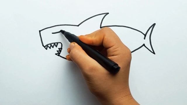 Bolalar uchun rasm chizish/Draw a picture of a shark for children/Нарисуйте картинку акулы для дете смотреть онлайн