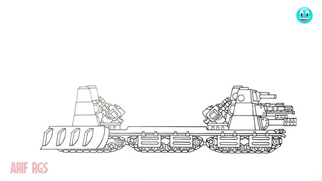 How To Draw KV-44 3.0  Gerand Tank - Cartoons About Tanks