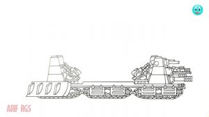 How To Draw KV-44 3.0 | Gerand Tank - Cartoons About Tanks