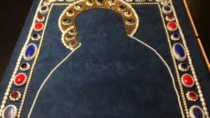 Вышивка оклада к иконе. Часть 3. Фон и  поля.